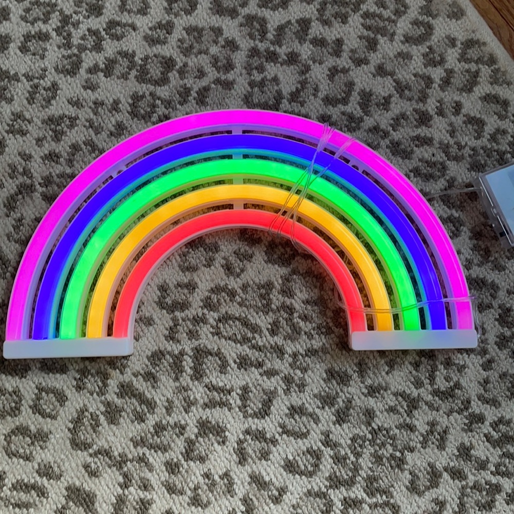 Cute rainbow neon sign